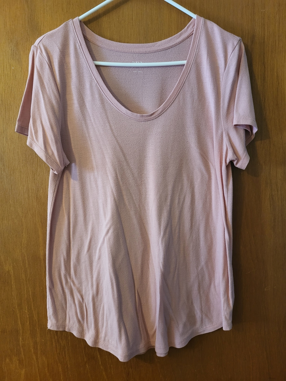 a.n.a Dusty Pink Scoop Neck Short Sleeve Top